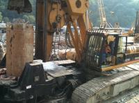 Diâmetro de bloqueio de empilhamento giratório principal 1300mm da perfuração da força KR125A Rig For 37m Kelly Bar Bored Piles Rig da tração do guincho 110KN
