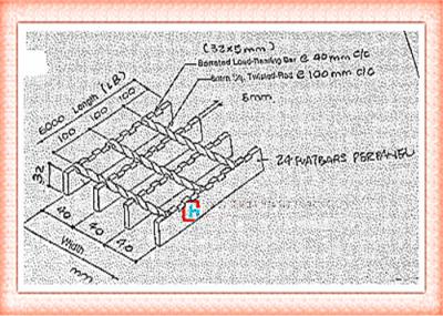 Ditch Cover Bearing Bar Grating , Galvanised Steel Grate Walkway / Platform