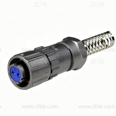 FQ14 Series 2-Pin Straight Wire Spring Male Plug