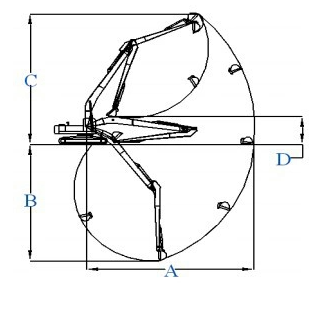 Komatsu PC300 Excvavator Long Reach Boom Arm 0.6 Cum GP Bucket