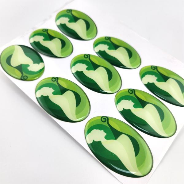 Clear Logo Adhesive Packaging Resin Epoxy Stickers Custom Cheap Vinyl Stickers
