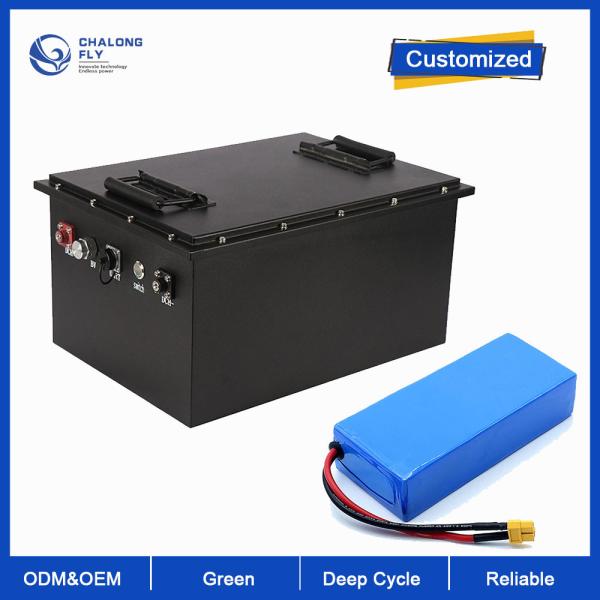 LiFePO4 Bateria de lítio 48V 60V 72V 30AH 60AH 100AH Bateria de íons de lítio personalizada recarregável para motocicleta / cadeira de rodas elétrica