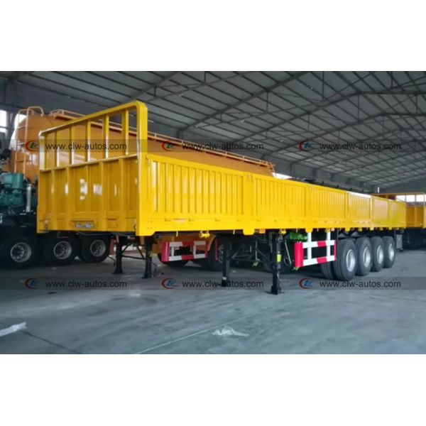 45FT 4 Axle Drop Side Trailer With 60000kg Payload
