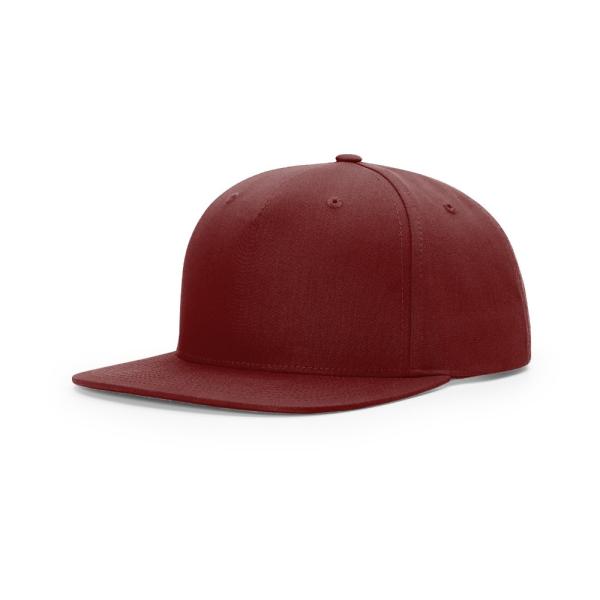 Custom Front Snapback 5 Panel Hats Flat Peak Medium Profile Snapback