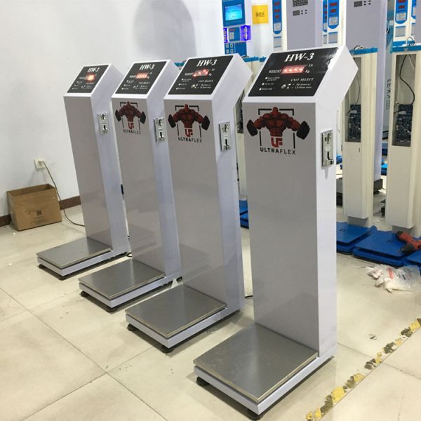 Customization Accepted 5W Steel Coin Operated Scale for Affordable Luggage Weighing