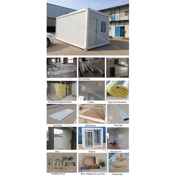 Logement portatif de camp de travail de Chambre de conteneur d'OEM pour des travailleurs de la construction