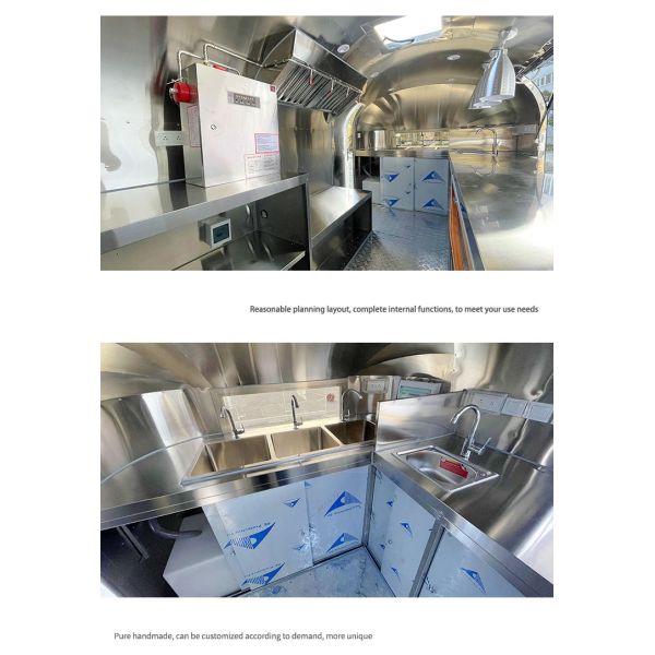 Remorque de approvisionnement portative de 2 de Windows de concession de nourriture étagères de la remorque 2