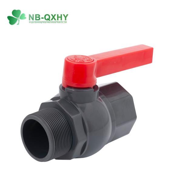 Válvula de esfera octogonal de plástico PVC/UPVC resistente a altas temperaturas para a indústria do Médio Oriente