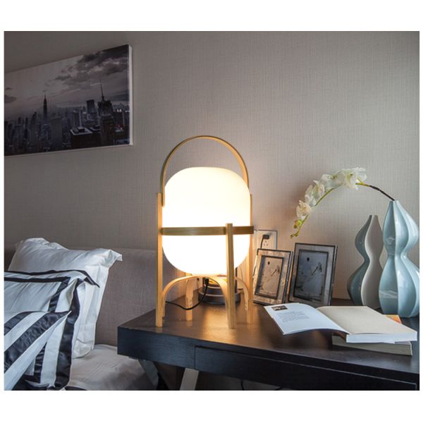 Wood Table Lamp Japanese Creative Glass Table Lamps For Living Room japanese desk lamp(WH-MTB-29)