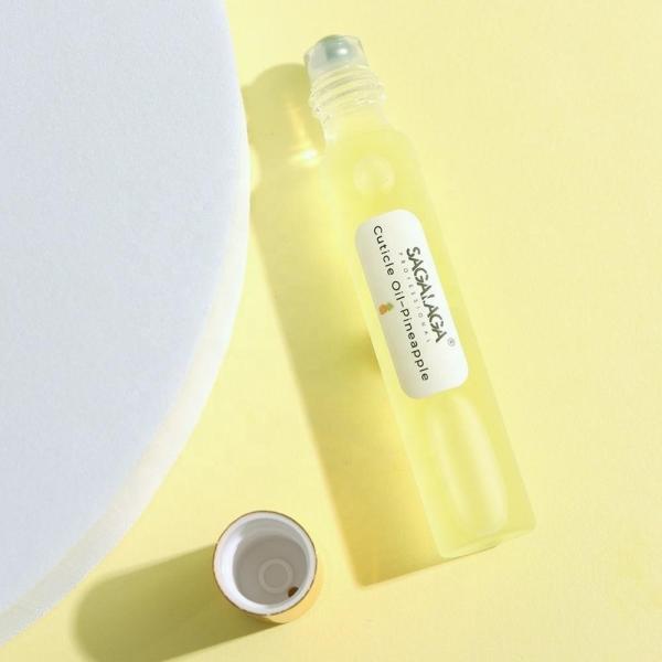 Container personnalisé Ananas personnalisé Revitalisant pour ongles à marque privée stylo à rouleaux huile de cuticule organique naturelle
