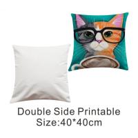 Housse de coussin par sublimation pour impression photo 40*40CM, en flanelle, avec poche pour sublimation