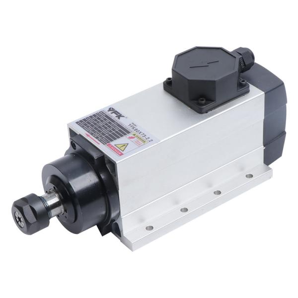 Yfk 2.2KW Square Spindle Motor With Flange Air Cooled Milling Wood Lathe With ER20 Chunk
