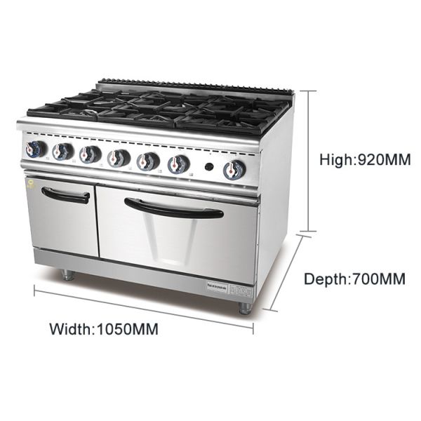 Powerful LPG NG Cooking Range Machine Low Noise Commercial Kitchen Cooking Equipment Cooking Tools