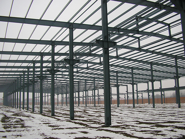 Hot Dip Galvanized Prefabricated Warehouse Shed , Light Prefab Storage Buildings