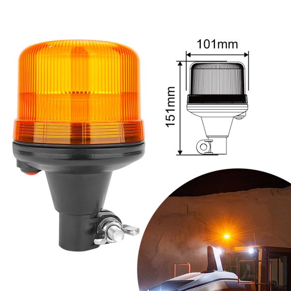 Feu de signalisation rotatif pour véhicule d'ingénierie routière à LED puissantes IP65