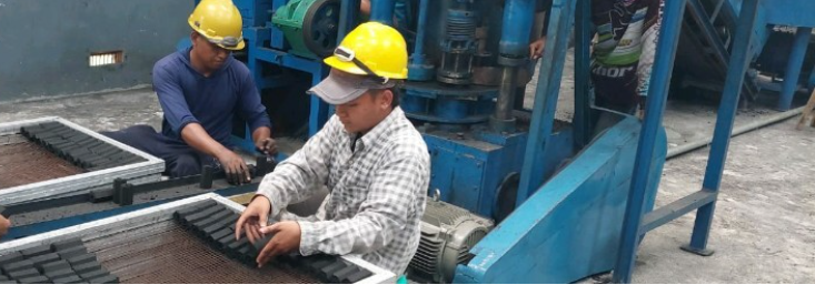 Customized nut shell Peat Charcoal Briquetting Machine for Coal and Refractories Industries