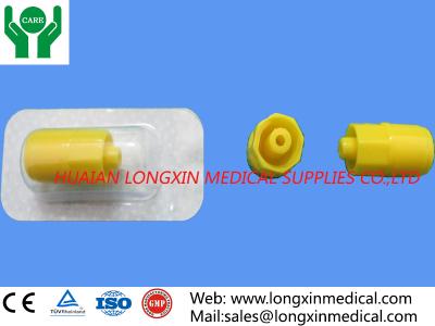 CE and ISO approved medical disposable yellow or transparent Heparin Caps for I.V. catheters cannulas