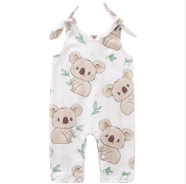 Wholesale Baby Boy Clothes Rompers Cartoon Pattern Cute Koala 100% Cotton Rompers Knit