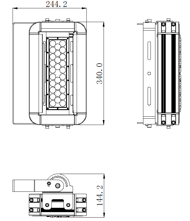 Waterproof 277 Volt LED Outdoor Floodlight Ra 70 , LED Area Flood Lights Aluminum Body Material