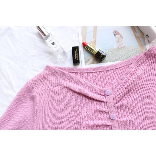 Autumn Long Sleeve Knitted Crop Top Sweater