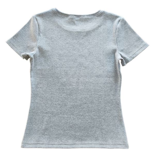 Customize Women T-shirt Cotton Spandex Rib Basic T-shirts For Women Soft Hand Feel