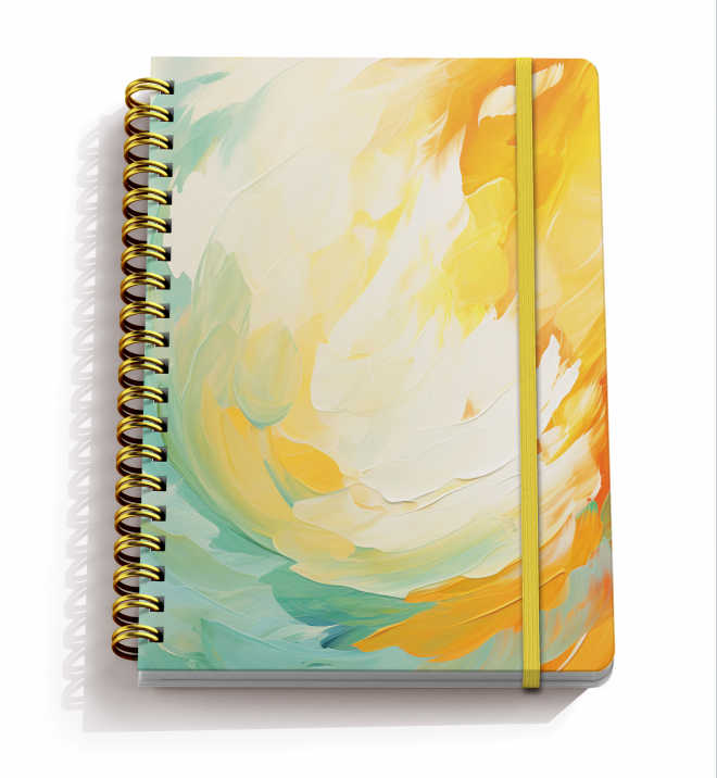 White Page Spiral Hardcover Notebook Tailored for Professionals Providing Robust Spiral Binding and Crisp White Pages