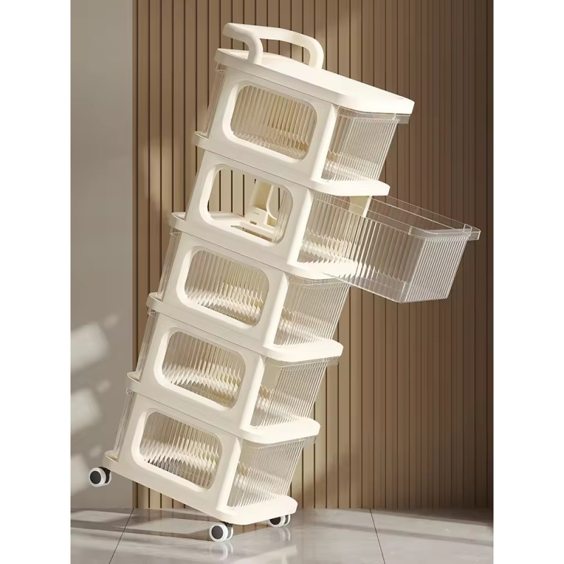 Household Storage Rack Toys Cabinet Holder Rack Movable Storage Drawer Organizer Multi-Layer Trolley Cart