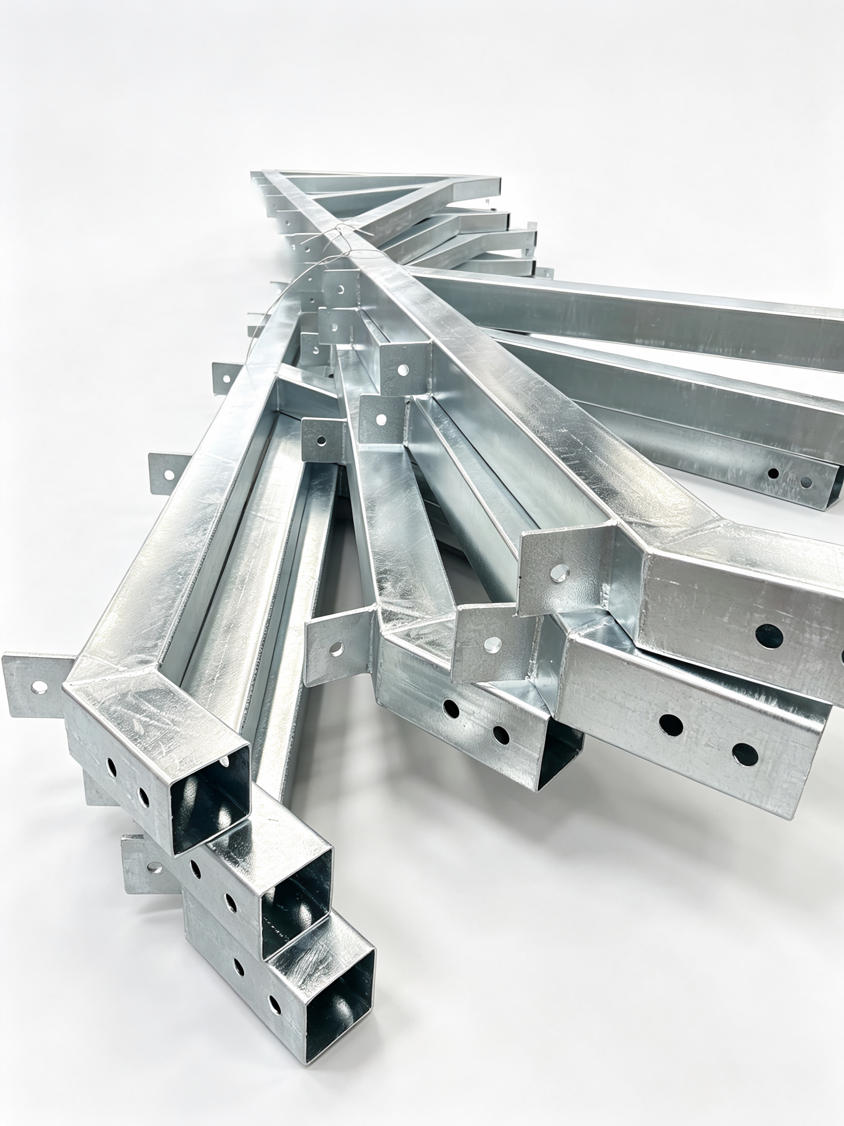Agricultural Prefabricated Workshop Buildings Customized Galvanized Triangle Steel Brace