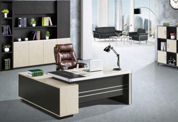 42mm Thick MDF Aluminum Executive Staff Table L Shaped E1 Panel