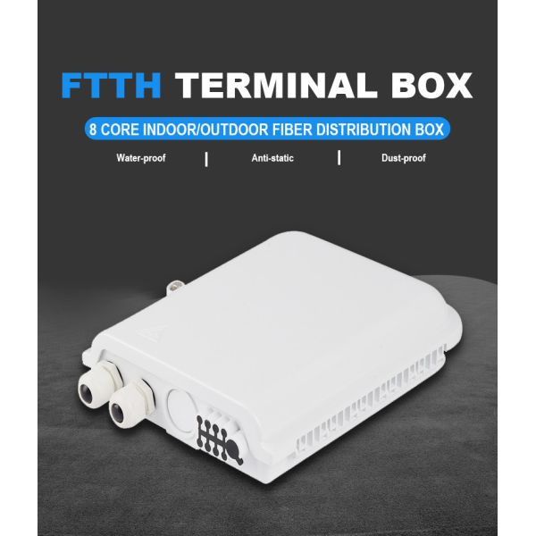 ABS 1*8 Splitter FTTH Wall Mount Terminal Box 16 LC