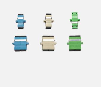 Sc To Sc Fiber Optic Adapters Sc Sm Simplex Fiber Cable Connectors Blue Color