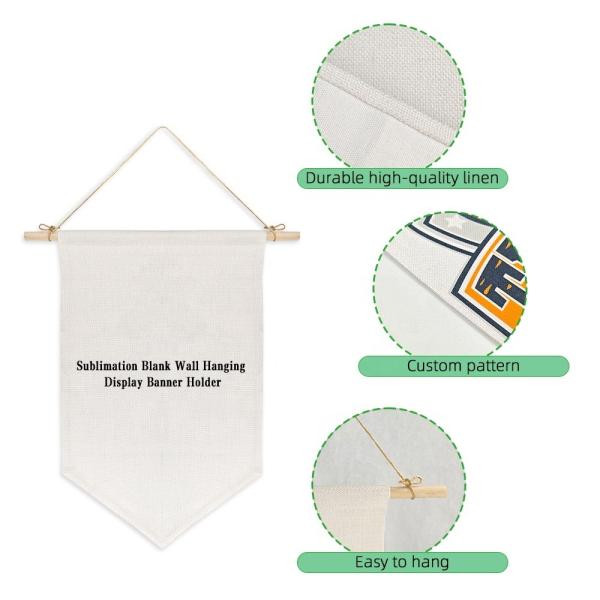 Linen Sublimation Garden Flags Blanks Custom Wall Hanging Flags