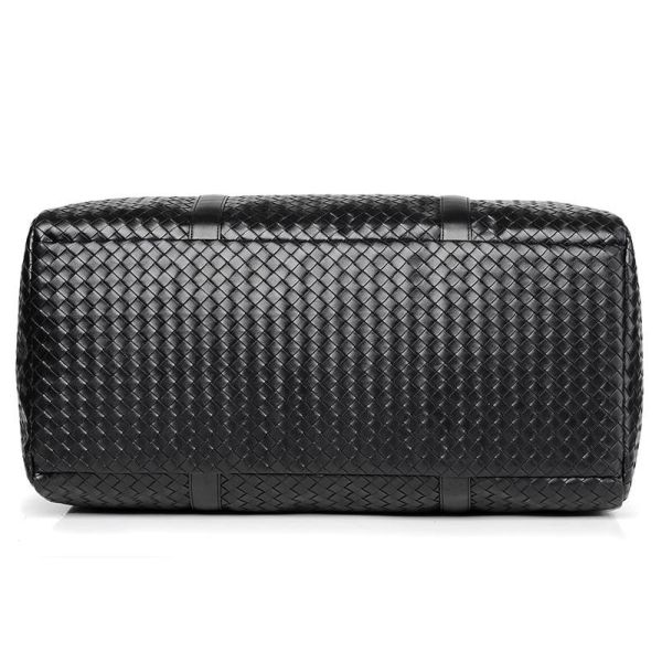 Braid PU Fabric Retro Style Large Sports Duffel Bag Wear Resistant