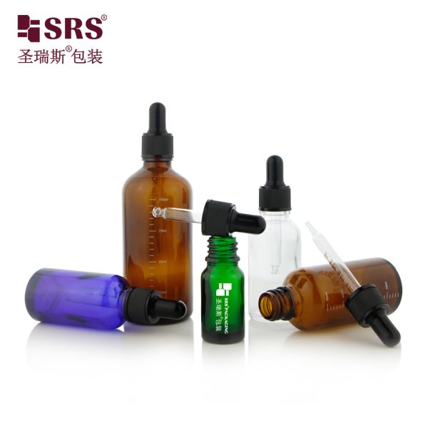Hot Selling Glass Dropper Bottle 5ml 10ml 15ml 20ml 30ml 50ml 100ml for Essential Oil Perfume Skincare