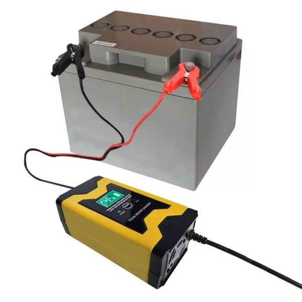 12v Pulse Repair Lead acid Battery Charger 12V 6A motorcycle car battery charger temperature control compensation