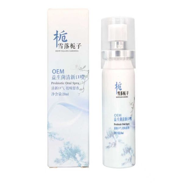 Factory Custom Portable Oral Spray Long Lasting Fragrance Deodorizing Gardenia Flavored Breath Freshener for Outdoor Use