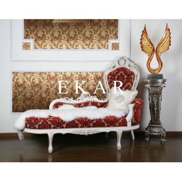 Classic Recliner Elegant Wooden Wood Frame Sofa Luxury Chaise Lounge