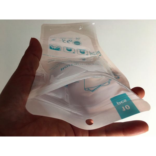 Disposable Gravure Printing CPP Plastic Zipper Pouch Ziplock Mask Packaging Bags