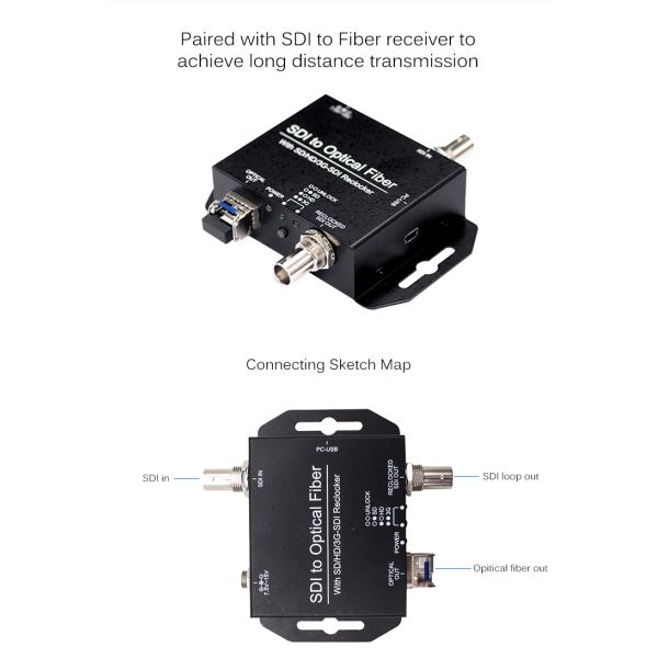 3G-SDI To Optical Fiber Converter For Long Distance Transmission