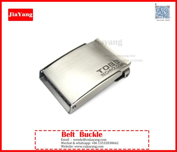 custom prong silver iron metal men belt buckle with embossed logo