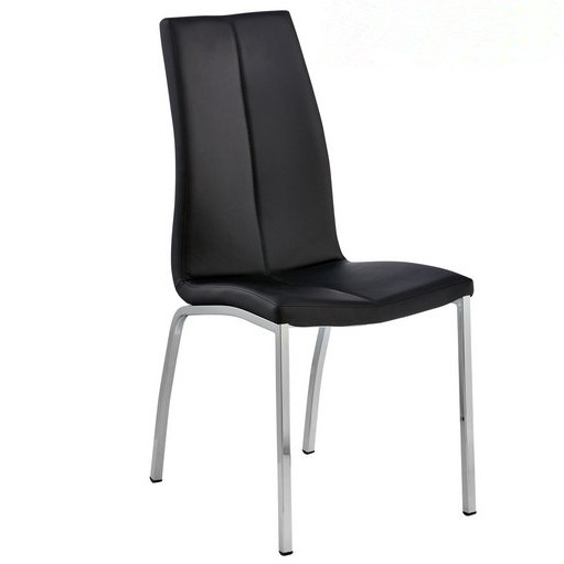 Leisure Simple Black Seat 440mm 560mm Modern Dining Chair