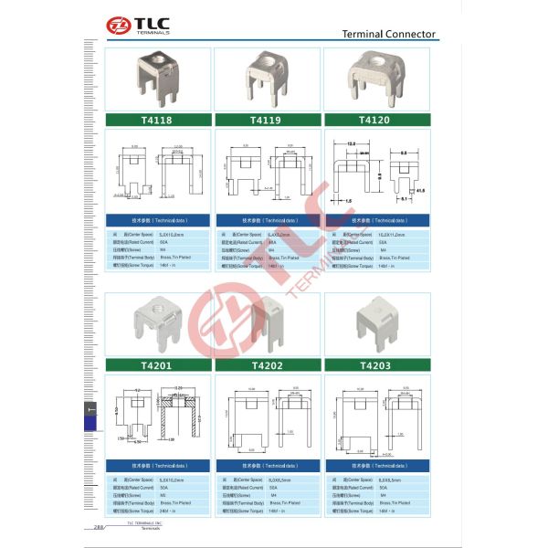 Silver Copper Alloy PCB Terminals Circuit Board Screw Terminal