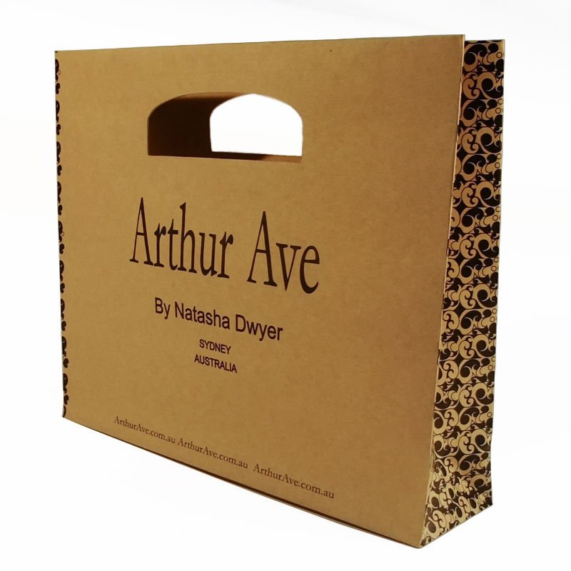 Glossy / matt lamination, Spot UV 175gsm Kraft paper Carrier Bag Printing Service