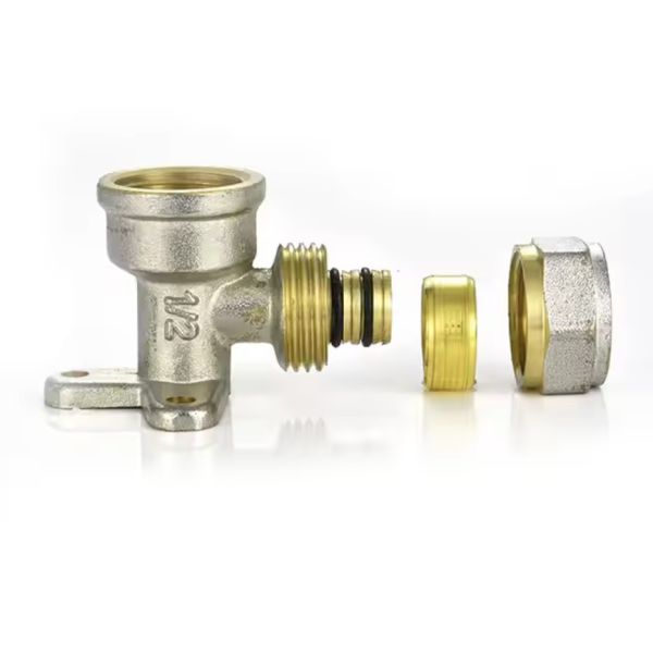 Normal PEX Pipe Fittings Double Color Brass Compression Fitting PEX Brass Elbow With Seated
