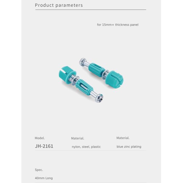 Синие цинковые минификсы соединительные болты износостойкие с длиной 40 мм