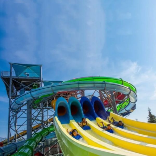 Aqua Park Fiberglass Mat Racer Water Slide Equipment