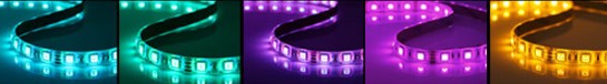 3528SMD RGB LED Strip Lights For Stair Lighting , 24V Double PCB Christmas Strip