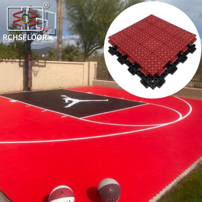 Shock Absorbing Interlocking PP Tiles 34*34cm PP Tiles For Basketball Court