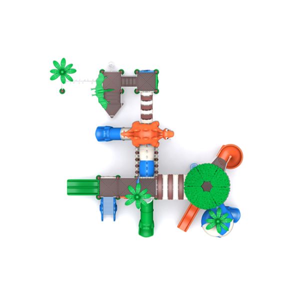 Empty Place Kids Outdoor Play Structure / Toddler Outside Play Set With Huge Slide