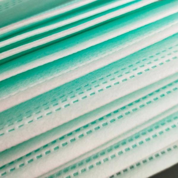 Anti Dust Green Disposable Mask , Earloop Face Mask High Filtration Capacity